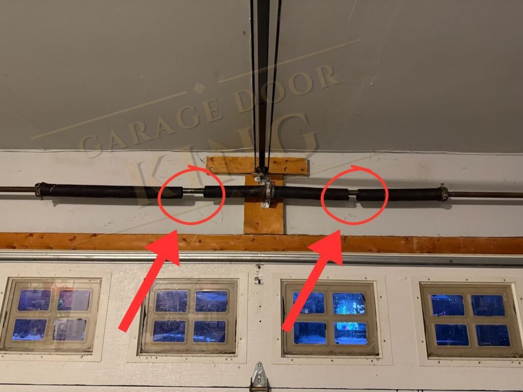 Broken Garage Door Springs Before Image
